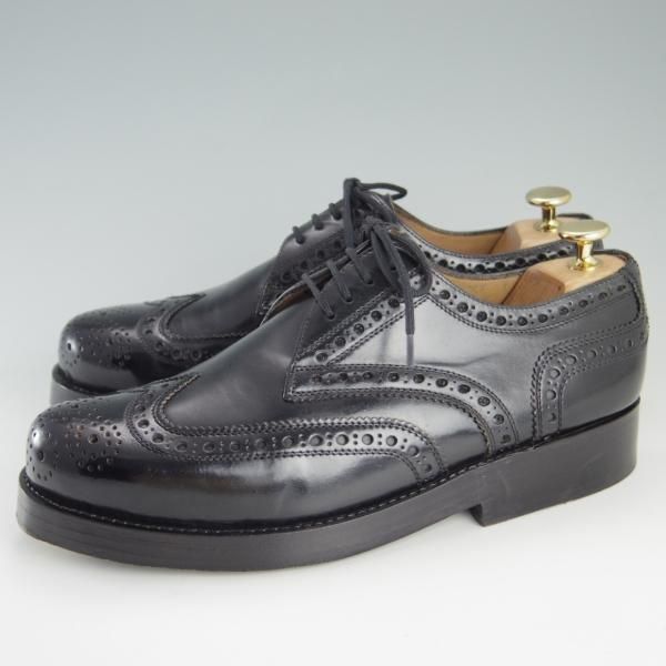 極美品★(独)ハインリッヒ・ディンケラッカー SIZE 7【定価￥159,500-★コードバン仕様/Rio/リオ】黒/Heinrich Dinkelacker★e790