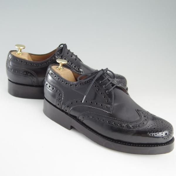 極美品★(独)ハインリッヒ・ディンケラッカー SIZE 7【定価￥159,500-★コードバン仕様/Rio/リオ】黒/Heinrich Dinkelacker★e790