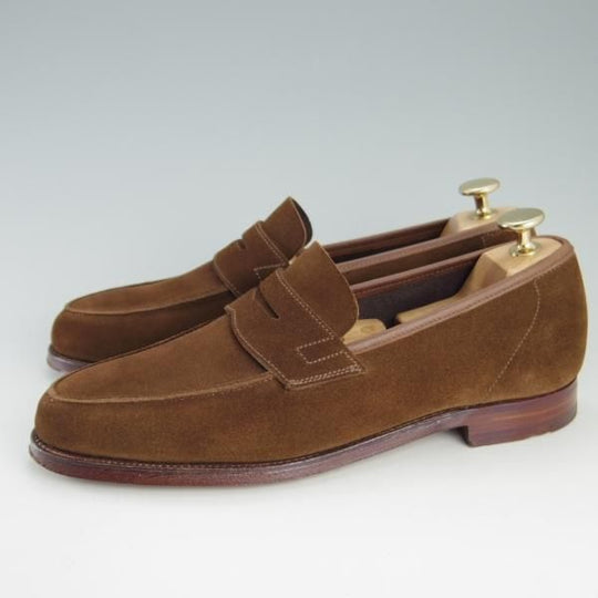 極美品★クロケット&ジョーンズ 6E【定価￥74,800-★RICHMOND/リッチモンド】314ラスト/コインローファー/スエード/Crockett&Jones★e795