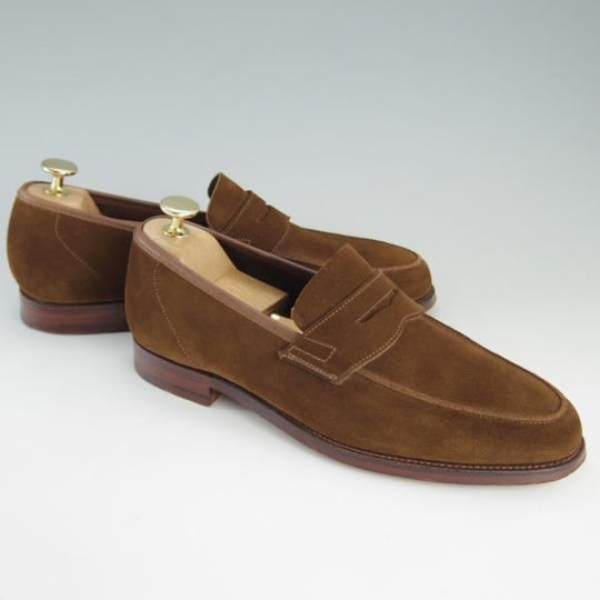 極美品★クロケット&ジョーンズ 6E【定価￥74,800-★RICHMOND/リッチモンド】314ラスト/コインローファー/スエード/Crockett&Jones★e795