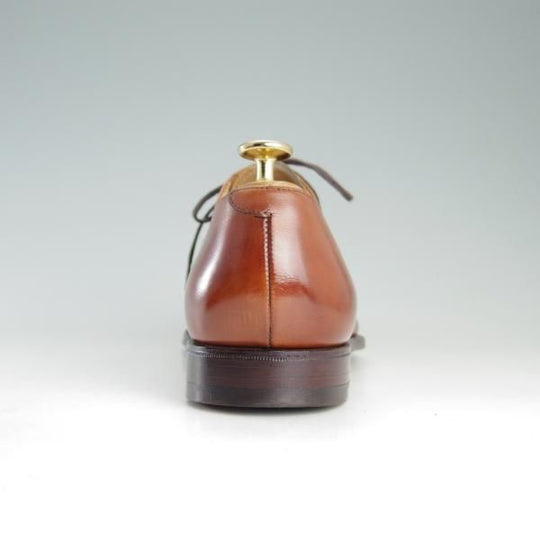 極美品★クロケット&ジョーンズ 6E【定価￥86,900-★セミブローグ/MALTON】360ラスト/カーフ/chestnut burnished/Crockett&Jones★e796