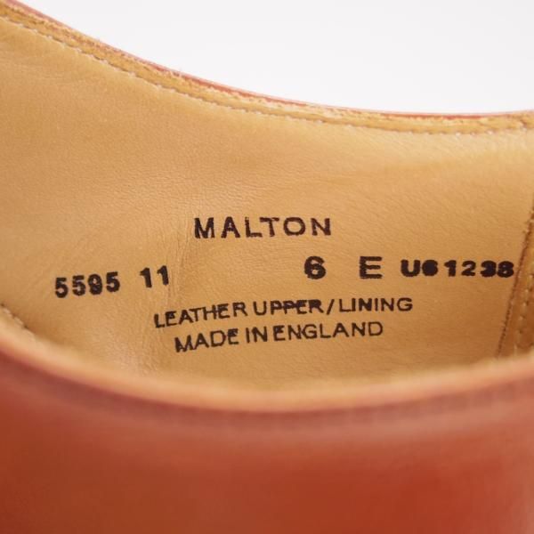 極美品★クロケット&ジョーンズ 6E【定価￥86,900-★セミブローグ/MALTON】360ラスト/カーフ/chestnut burnished/Crockett&Jones★e796