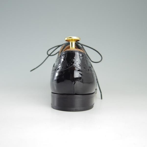 極美品★チャーチ(レディース) SIZE 38【★バーウッド/BURWOOD 3W】パテントレザー/エナメル/フルブローグ/黒/Church's★e799