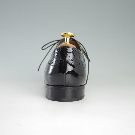 極美品★チャーチ(レディース) SIZE 38【★バーウッド/BURWOOD 3W】パテントレザー/エナメル/フルブローグ/黒/Church's★e799