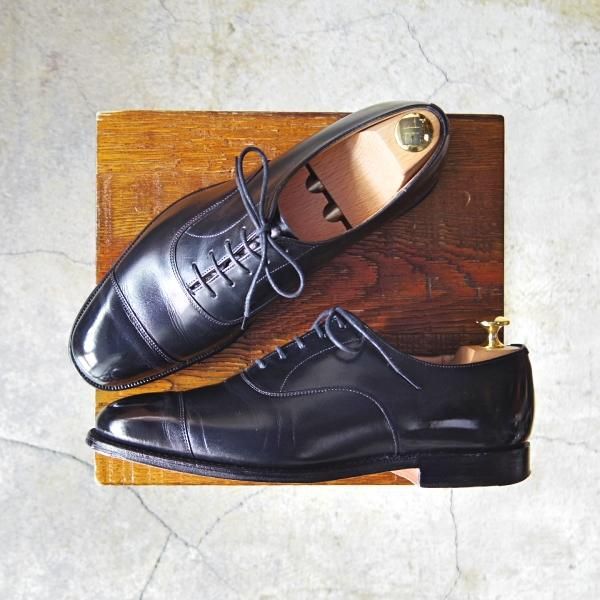 美品★チャーチ 55F/UK5.5【定価￥130,900-★コンサル/CONSUL】173ラスト/5都市ロゴ/ストレートチップ/黒/メンズ/Church's★e803