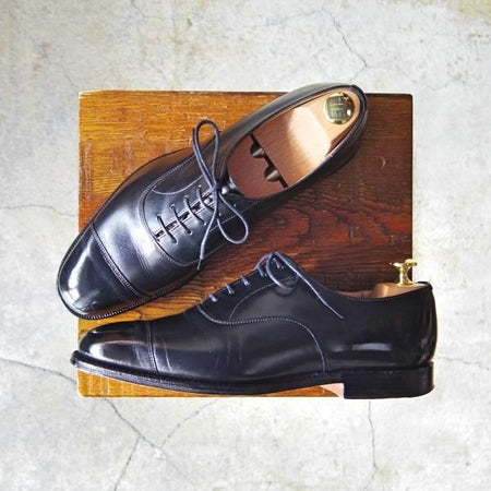 美品★チャーチ 55F/UK5.5【定価￥130,900-★コンサル/CONSUL】173ラスト/5都市ロゴ/ストレートチップ/黒/メンズ/Church's★e803