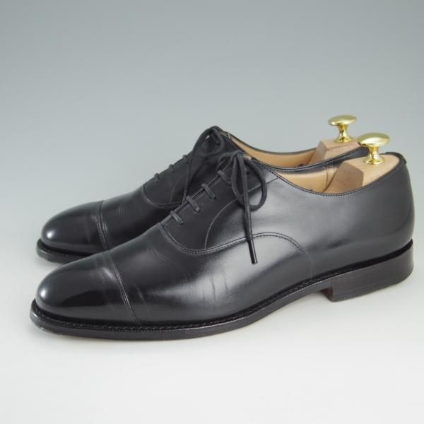 美品★チャーチ 55F/UK5.5【定価￥130,900-★コンサル/CONSUL】173ラスト/5都市ロゴ/ストレートチップ/黒/メンズ/Church's★e803