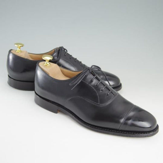 美品★チャーチ 55F/UK5.5【定価￥130,900-★コンサル/CONSUL】173ラスト/5都市ロゴ/ストレートチップ/黒/メンズ/Church's★e803