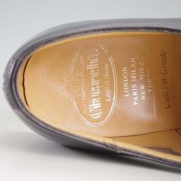 美品★チャーチ 55F/UK5.5【定価￥130,900-★コンサル/CONSUL】173ラスト/5都市ロゴ/ストレートチップ/黒/メンズ/Church's★e803