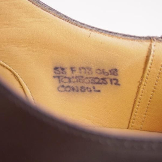 美品★チャーチ 55F/UK5.5【定価￥130,900-★コンサル/CONSUL】173ラスト/5都市ロゴ/ストレートチップ/黒/メンズ/Church's★e803