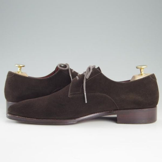 極上★Perfetto/ペルフェット SIZE 7.5【伊勢丹取扱い★グッドイヤーウェルテッド製法/プレーントゥ】PF2003BA/Vフロント/スエード★e804