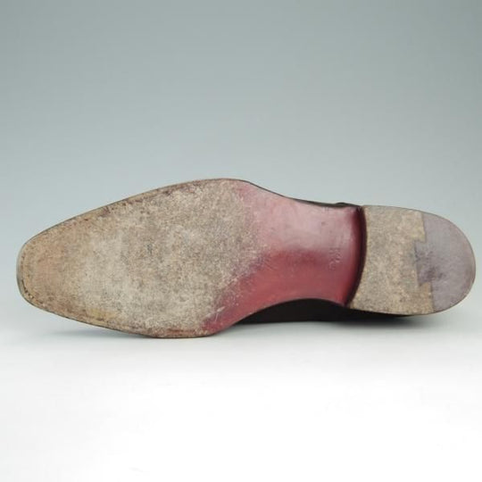 極上★Perfetto/ペルフェット SIZE 7.5【伊勢丹取扱い★グッドイヤーウェルテッド製法/プレーントゥ】PF2003BA/Vフロント/スエード★e804