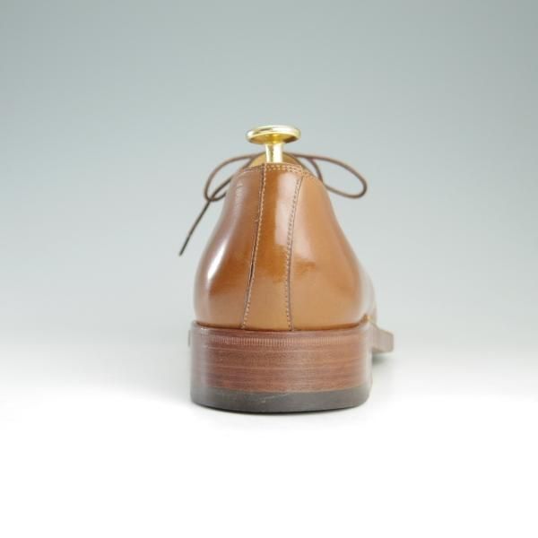 美品★(伊)サントーニ SIZE 6.5【貴重★ステッチダウン×ブラックラピド製法/Uチップ】4006/カーフ/茶/メンズ/Santoni★e805