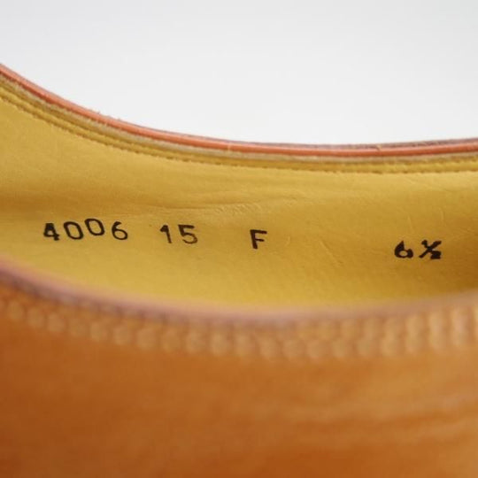 美品★(伊)サントーニ SIZE 6.5【貴重★ステッチダウン×ブラックラピド製法/Uチップ】4006/カーフ/茶/メンズ/Santoni★e805