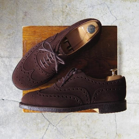 極上★チャーチ 65F/6.5【定価￥86,900-★FAIRFIELD/81ラスト】フェアフィールド/フルブローグ/スエード/濃茶/メンズ/Church's★e808