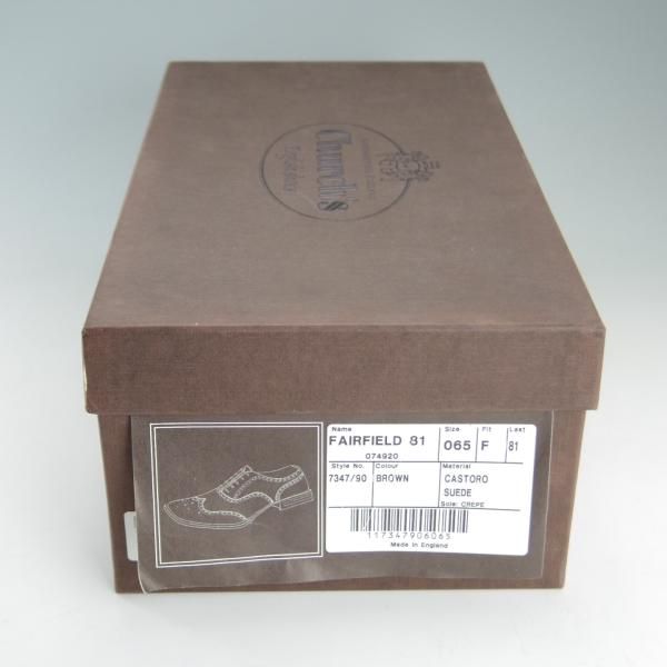 極上★チャーチ 65F/6.5【定価￥86,900-★FAIRFIELD/81ラスト】フェアフィールド/フルブローグ/スエード/濃茶/メンズ/Church's★e808