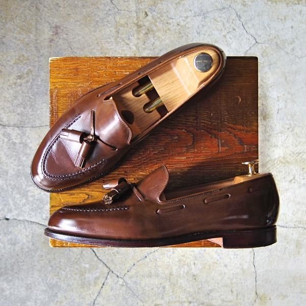 CROCKETT&JONES ローファー/サイズ7E（5478)aadie ブランド,クロケット＆ジョーンズ（Crockett&Jones）,タッセル