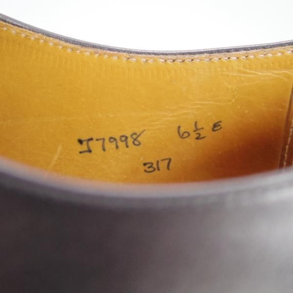 極上★クロケット&ジョーンズ 6.5E【★ロイドフットウェア別注/Lloyd Footwear】317ラスト/ストレートチップ/カーフ/Crockett&Jones★e811