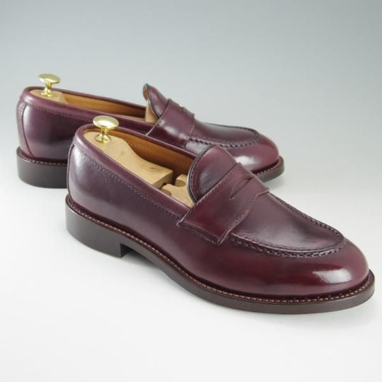 極美品★(浅草)WHEEL ROBE/ウィールローブ 6.5D【定価￥44,000-★クロムエクセルレザー/ホーウィン】15079/コインローファー/赤茶★e812