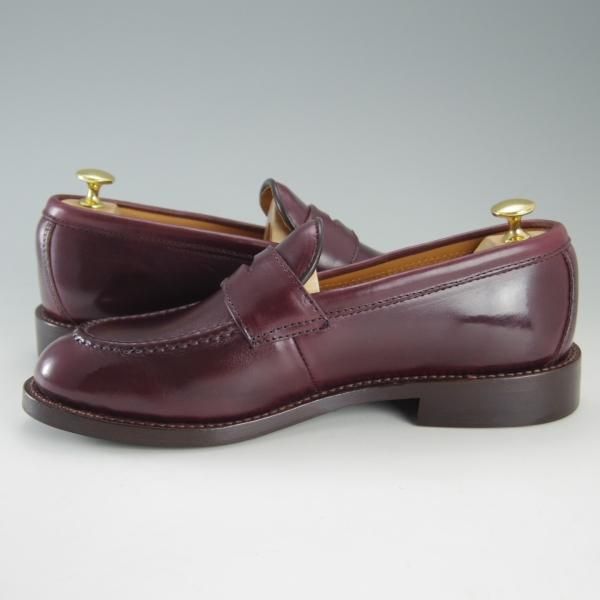 極美品★(浅草)WHEEL ROBE/ウィールローブ 6.5D【定価￥44,000-★クロムエクセルレザー/ホーウィン】15079/コインローファー/赤茶★e812