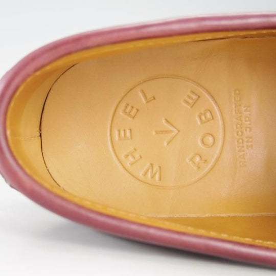 極美品★(浅草)WHEEL ROBE/ウィールローブ 6.5D【定価￥44,000-★クロムエクセルレザー/ホーウィン】15079/コインローファー/赤茶★e812