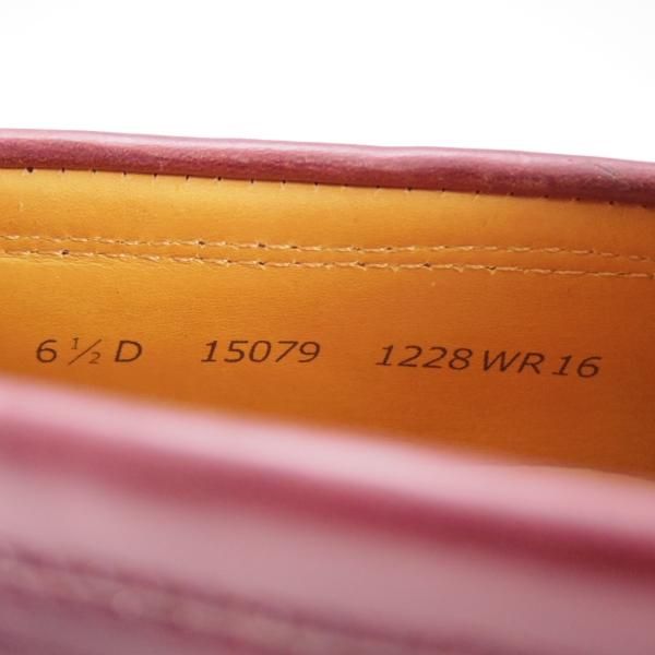 極美品★(浅草)WHEEL ROBE/ウィールローブ 6.5D【定価￥44,000-★クロムエクセルレザー/ホーウィン】15079/コインローファー/赤茶★e812