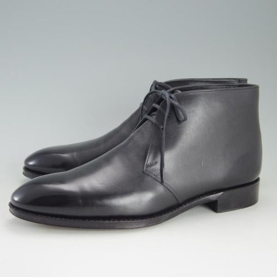 美品★ユニオンロイヤル SIZE 6.5【上級★ハンドソーンウェルテッド製法/九分仕立て】UR030/チャッカブーツ/カーフ/黒/UNION ROYAL★e813