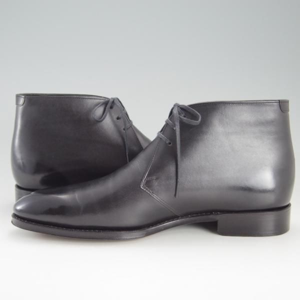 美品★ユニオンロイヤル SIZE 6.5【上級★ハンドソーンウェルテッド製法/九分仕立て】UR030/チャッカブーツ/カーフ/黒/UNION ROYAL★e813