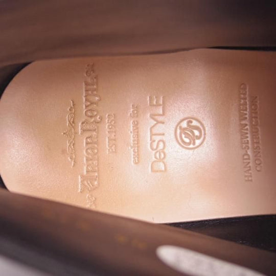 美品★ユニオンロイヤル SIZE 6.5【上級★ハンドソーンウェルテッド製法/九分仕立て】UR030/チャッカブーツ/カーフ/黒/UNION ROYAL★e813