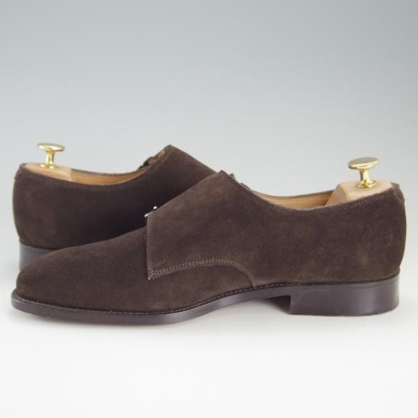 美品★(英)アルフレッド・サージェント UK6.5【貴重★(仏)BOWEN別注/ダブルモンク】スエード/濃茶/メンズ/Alfred Sargent★e814