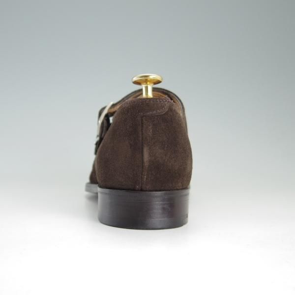 美品★(英)アルフレッド・サージェント UK6.5【貴重★(仏)BOWEN別注/ダブルモンク】スエード/濃茶/メンズ/Alfred Sargent★e814