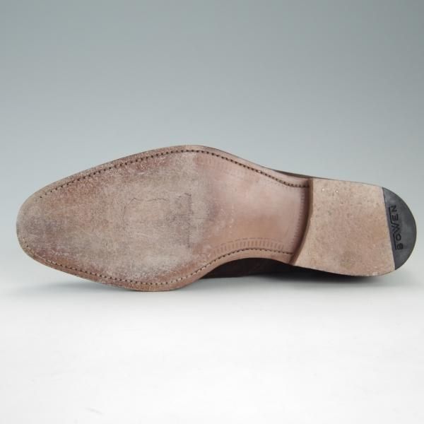 美品★(英)アルフレッド・サージェント UK6.5【貴重★(仏)BOWEN別注/ダブルモンク】スエード/濃茶/メンズ/Alfred Sargent★e814