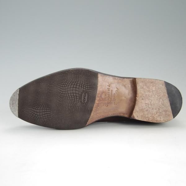 美品★(スペイン製)カルミナ SIZE 6【定価￥72,600-★タッセルローファー/80215】UETAMラスト/ANTE/スエード/MARRON/濃茶/CARMINA★e816