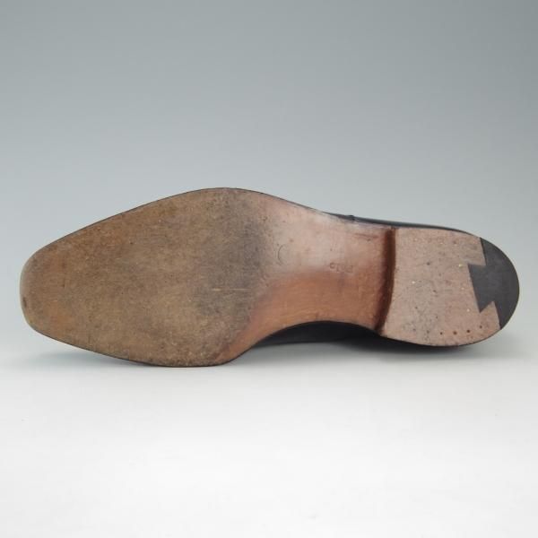 美品★クロケット&ジョーンズ UK7.5/US8E【★(米)ラルフローレン別注/POLO Ralph Lauren】パンチドキャップトゥ/カーフ/Crockett&Jones★e817