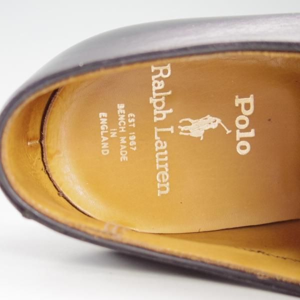 美品★クロケット&ジョーンズ UK7.5/US8E【★(米)ラルフローレン別注/POLO Ralph Lauren】パンチドキャップトゥ/カーフ/Crockett&Jones★e817