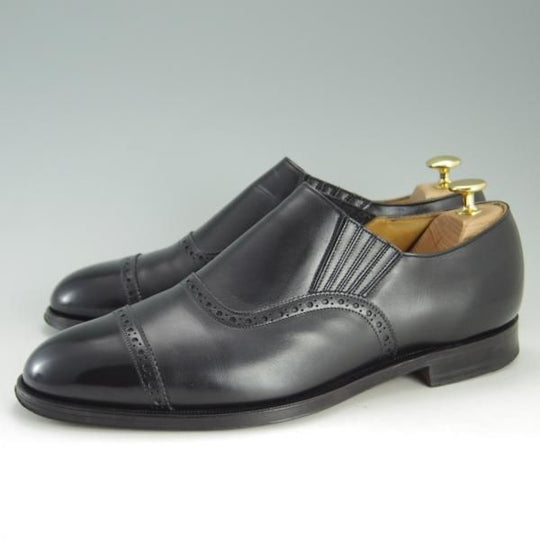 極上★(英)ニュー&リングウッド SIZE 8.5【貴重★QA07/サイドエラスティック】カーフ/黒/メンズ/リーガル/REGAL/NEW＆LINGWOOD★e823