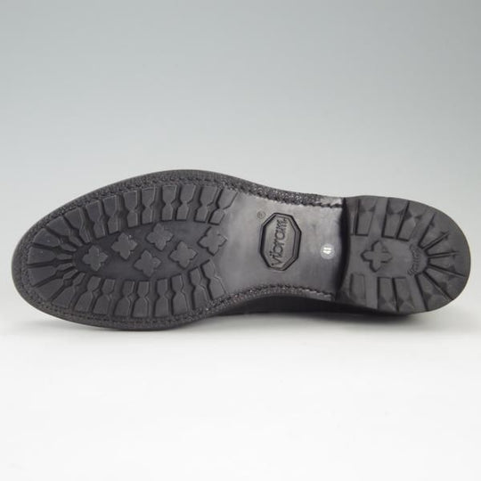 極上★(伊)F.LLIジャコメッティ SIZE 41【★ハンドソーンウェルテッド製法/九分仕立て】FG217/山羊革/ゴートレザー/黒/Giacometti★e824