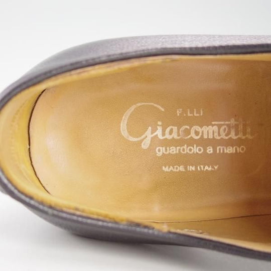 極上★(伊)F.LLIジャコメッティ SIZE 41【★ハンドソーンウェルテッド製法/九分仕立て】FG217/山羊革/ゴートレザー/黒/Giacometti★e824