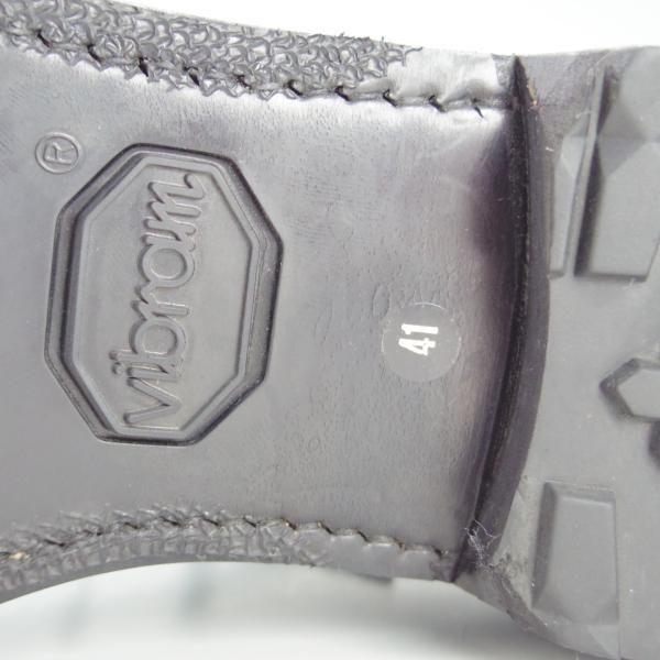 極上★(伊)F.LLIジャコメッティ SIZE 41【★ハンドソーンウェルテッド製法/九分仕立て】FG217/山羊革/ゴートレザー/黒/Giacometti★e824