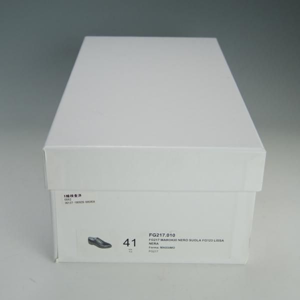 極上★(伊)F.LLIジャコメッティ SIZE 41【★ハンドソーンウェルテッド製法/九分仕立て】FG217/山羊革/ゴートレザー/黒/Giacometti★e824