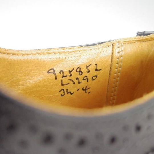 美品★トリッカーズ(レディース) SIZE 3.5【★カントリーシューズ/L7290】フルブローグ/カーフ/黒×白/短靴/Tricker's★e828