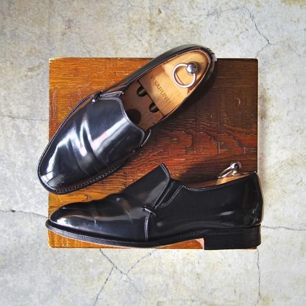 極上★チャーチ 50F/UK5【旧チャーチ★ブックバインダーカーフ/3都市ロゴ】69Rラスト/Everdon/サイドエラスティック/黒/Church's★e830