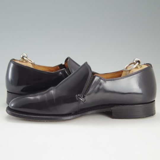 極上★チャーチ 50F/UK5【旧チャーチ★ブックバインダーカーフ/3都市ロゴ】69Rラスト/Everdon/サイドエラスティック/黒/Church's★e830