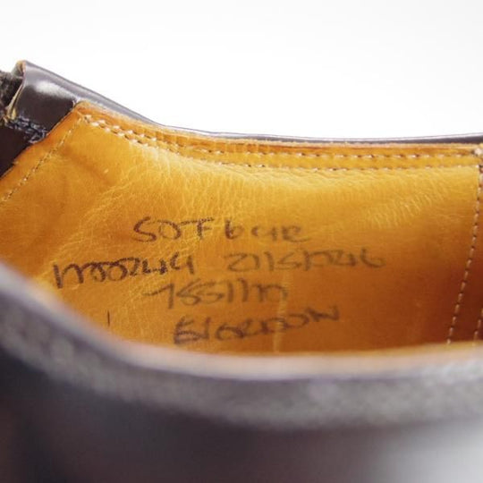 極上★チャーチ 50F/UK5【旧チャーチ★ブックバインダーカーフ/3都市ロゴ】69Rラスト/Everdon/サイドエラスティック/黒/Church's★e830