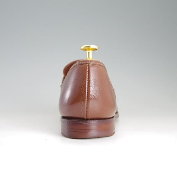 美品★クロケット&ジョーンズ 8E【★コインローファー/SELSEY】366ラスト/グレインレザー/茶/メンズ/Crockett&Jones★e833