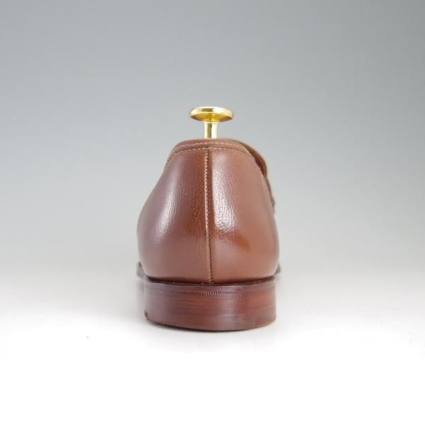 美品★クロケット&ジョーンズ 8E【★コインローファー/SELSEY】366ラスト/グレインレザー/茶/メンズ/Crockett&Jones★e833