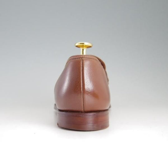 美品★クロケット&ジョーンズ 8E【★コインローファー/SELSEY】366ラスト/グレインレザー/茶/メンズ/Crockett&Jones★e833