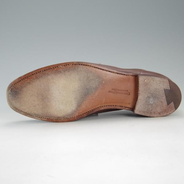 美品★クロケット&ジョーンズ 8E【★コインローファー/SELSEY】366ラスト/グレインレザー/茶/メンズ/Crockett&Jones★e833