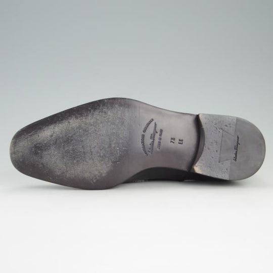 極美品★(伊)サルヴァトーレ・フェラガモ 7.5EE【現行10万円以上★LAVORAZIONEライン/ブラックラピド製法】Salvatore Ferragamo★e838