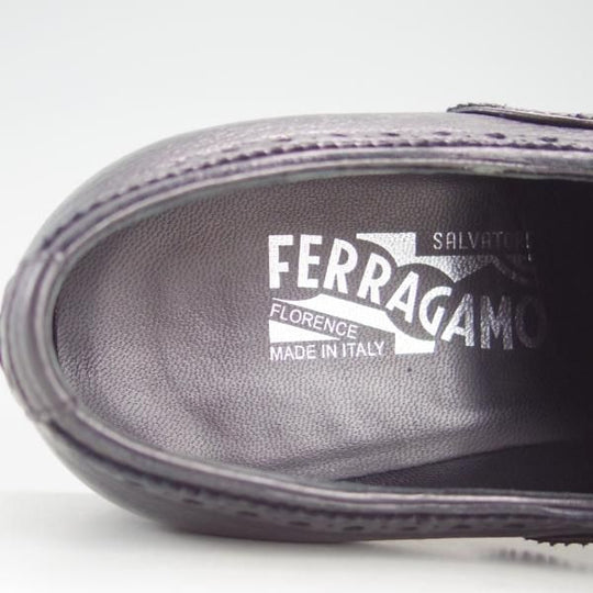 極美品★(伊)サルヴァトーレ・フェラガモ 7.5EE【現行10万円以上★LAVORAZIONEライン/ブラックラピド製法】Salvatore Ferragamo★e838